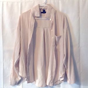 Silky dress up or dress down button up